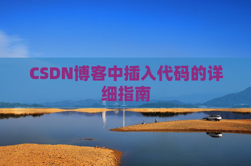 CSDN博客中插入代码的详细指南